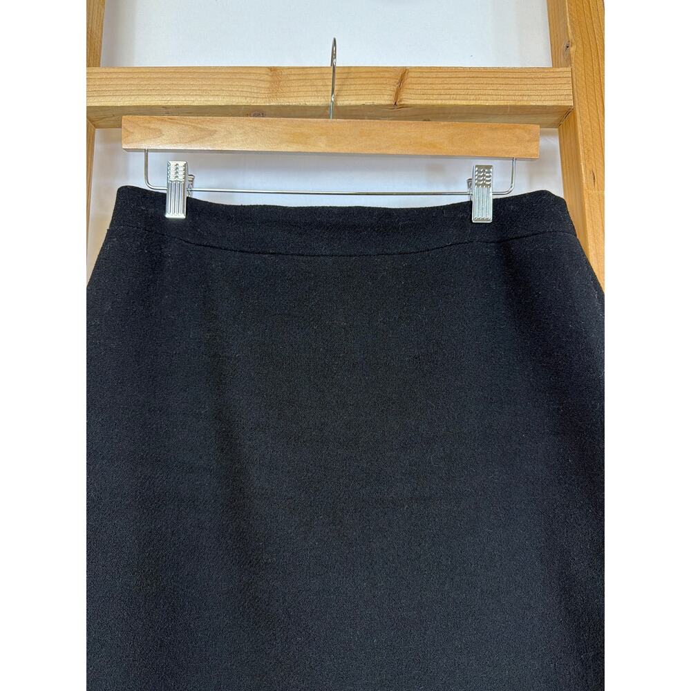 J.Crew Mercantile Black Lined Wool Blend Pencil Skirt Back Zip Size 8 - Picture 2 of 10